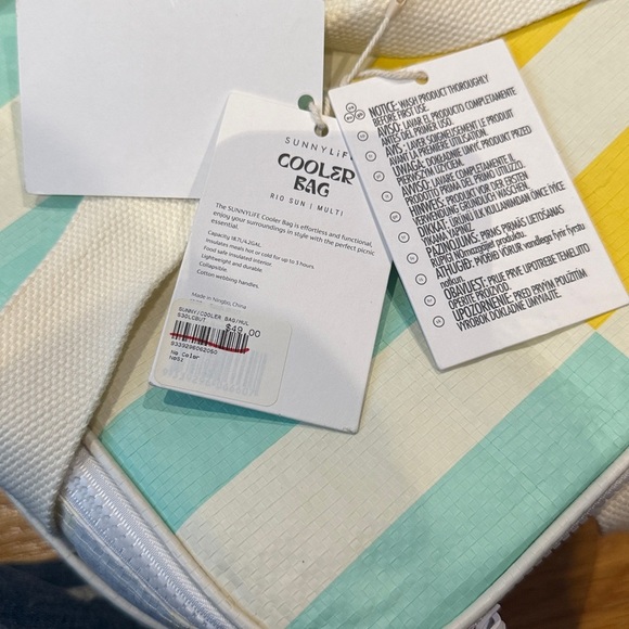 Sunnylife Multicolor Striped Cooler Bag NWT - Picture 3 of 7